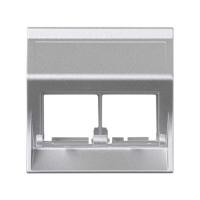 Simon Cima 500 Алюминий Адаптер для 2 шт RJ-45 CJ545.., CJ645.., CJ6A45F + MD67, наклон, 50х50мм,