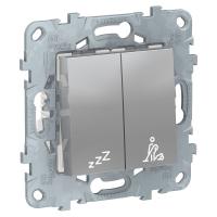 SE Unica New Алюминий Выключатель кнопочный "Не беспокоить-убрать номер"