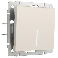 Выключатель одноклавишный с подсветкой (айвори матовый) W1110162