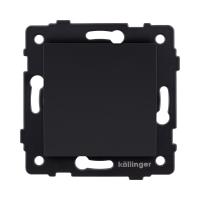 Выключатель 1-клавишный перекрестный 10А/250В, черный матовый Kollinger REA-S-006BM для Aspekt, Eleganz, Reflex