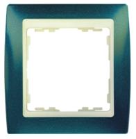 Simon 82 Синий Металлик/Слоновая кость Рамка 1-ая