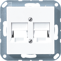 JUNG A 500 Белая Накладка АМР для двойных модульных гнезд