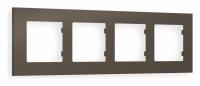 Рамка ALFA Qubi (Темная бронза матовый) 4-ая AF250634