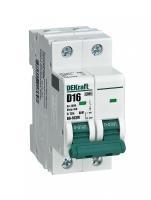 DEKraft  ВА-103 Автоматический выключатель без теплозащиты 2P 16А х-ка D 6кА ВА-103M