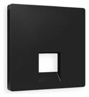 Лицевая панель ALFA (Черный матовый) для компьютерной/телефонной розетки RJ-45/RJ-11 QUANT AP8120
