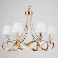 Классическая люстра с абажурами 60063/6 золото Eurosvet Adelia Классическая люстра с абажурами 60063/6 золото Eurosvet Adelia