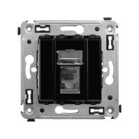 DKC Avanti Черный квадрат Компьютерная розетка RJ-45 один  категория  6