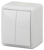 ЭРА 11-1404-01 Эксперт Белый Выключатель 2-кл ОУ IP54