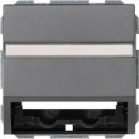 Gira S-55 Антрацит Накладка с опорной пласт для розеток средств связи, с шильдиком