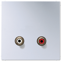 JUNG 2x Cinch Audio (RCA),  алюминий