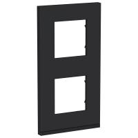 SE Unica Pure Каучук/Антрацит Рамка 2-ная вертикальная