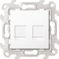 Simon 24 Harmonie Розетка для передачи данных 2xRJ45 Cat.6 UTP белого цвета