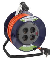 ЭРА RPx-4es-3х1.0-40m Удлинитель силовой на пластиковой катушке c/з 4 гн 40м ПВС 3х1