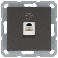 Jasmart Телефонная розетка RJ11 с накладкой, цвет Антрацит