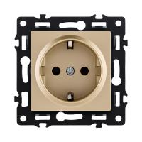 Розетка штепсельная SCHUKO 16A/250 В, золотой Kollinger Asthetik AS-014GD