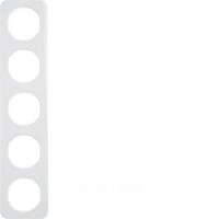 Berker R.1 Полярно-белый Рамка 5-местная