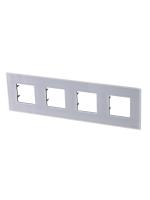ABB NIE Zenit Стекло белое Рамка 4-я 2+2+2+2 мод