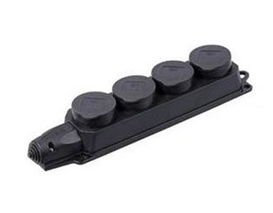 IEK OMEGA РБ34-1-0м Розетка (колодка) четырехместная с защитными крышками