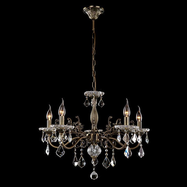 Люстра с хрусталем 3281/5 античная бронза Eurosvet Elisha Люстра с хрусталем 3281/5 античная бронза Eurosvet Elisha