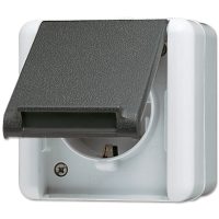 JUNG Штепсельная розетка SCHUKO 16А 250V~ с защитой от детей для накладного монтажа IP44