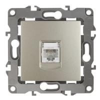 ЭРА 12-3105-04 Шампань Розетка телефонная RJ11, IP20, 12