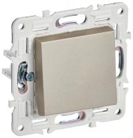 IEK SKANDY Шампань Выключатель 1-клавишный проходной 10А SK-V02Sh