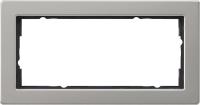 Gira E2 Сталь Рамка 2-ая без перегородки