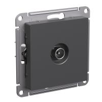 Systeme Electric AtlasDesign Базальт Розетка TV проходная 4DB, механизм Systeme Electric AtlasDesign Базальт Розетка TV проходная 4DB, механизм