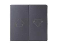 Simon S82 Concept Матовый титан, Клавиша 2-я для жалюзи с блокировкой и пиктограммой "стрелки"