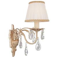 Бра с хрусталем 3637/1 белый с золотом Eurosvet Amelia