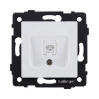 Розетка телефонная RJ11, белый матовый Kollinger REA-009WM для Aspekt, Eleganz, Reflex