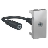 SE Unica Modular Алюминий Розетка Minijack, 1 модуль