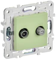 IEK SKANDY Мятный Розетка двойная TV+SAT SK-A13G