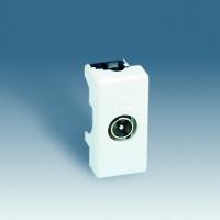 Simon 27 Мех Слоновая кость Розетка TV узкая