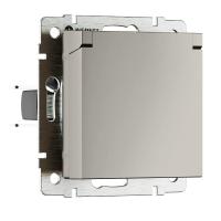 Розетка влагозащ. с зазем. с защит. крышкой и шторками (дымчатый) W1271204