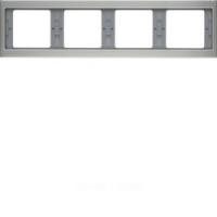 Berker K.5 Нержавеющая сталь Рамка 4- местная