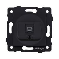 Розетка Ethernet RJ45 Cat.6, черный матовый Kollinger REA-018BM для Aspekt, Eleganz, Reflex