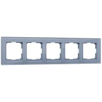 Рамка на 5 постов (серый,стекло) W0051115