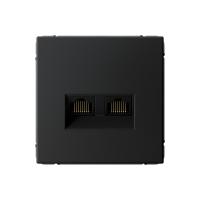 Systeme Electric ArtGallery Карбон Розетка двойная компьютерная RJ45+RJ45, кат.6А, механизм