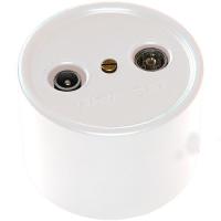 BIRONI Лизетта Пластик Белый Розетка ТV/FM