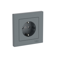 Systeme Electric AtlasDesign Грифель Розетка с заземлением со шторками, 16А, в сборе, быстрозажим. клем.