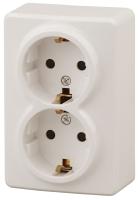 ЭРА 11-2206-02 Эксперт Сл.кость Розетка 2-ая с/з со шт ОУ