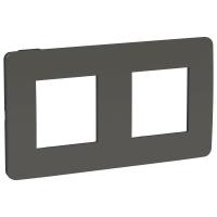 SE Unica Studio Дымчато-серая/Антрацит Рамка 2-ная