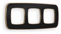 Рамка OMEGA Coint (Черный Стекло органическое/Шампань) 3-ая OF640543