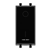 DKC Avanti Черный квадрат Выключатель двухполюсный одноклавишный 1 модуль