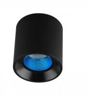 DK3090-BK+CY Светильник накладной IP 20, 10 Вт, GU5.3, LED, черный/голубой, пластик