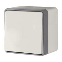 Выключатель одноклавишный влагозащищенный Gallant слоновая кость W5010203