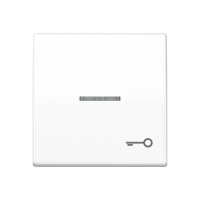 JUNG Клавиша для выключателя с окошком для подсветки и символом "замок" белая