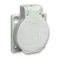 Schneider Electric PratiKa Серая Розетка 10/16A 50х50мм IP54 винты сзади