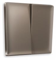 Лицевая панель ALFA (Темная бронза матовый) для 2-клавишных выключателей QUANT AP6330